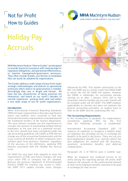 Holiday Pay Accruals