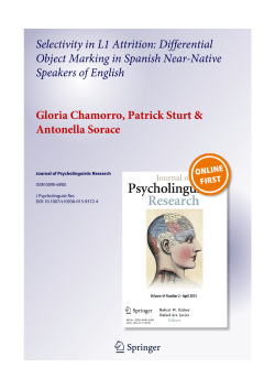 differential object marking in Spanish near