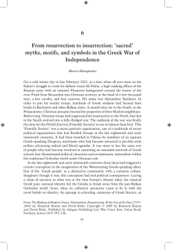 6 From resurrection to insurrection: `sacred` myths, motifs, and
