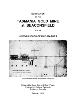 Tasmania Gold Mine - Nomination