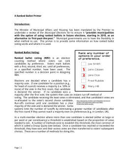 A Ranked Ballot Primer
