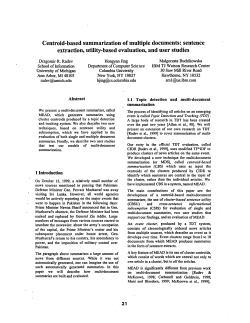 Centroid-based summarization of multiple documents: sentence