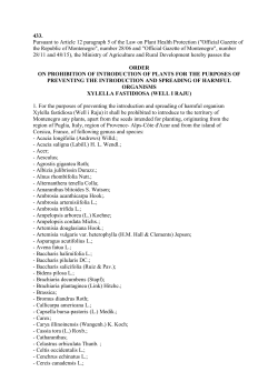 433. Pursuant to Article 12 paragraph 5 of the Law on Plant Health