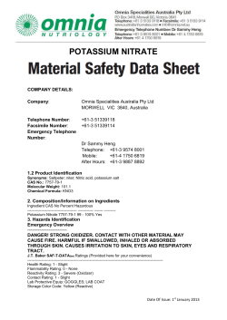 POTASSIUM NITRATE - Australian Humates