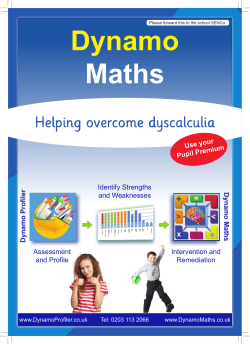Helping overcome dyscalculia Helping overcome