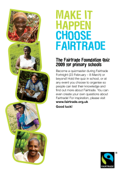 MAKE IT HAPPEN CHOOSE FAIRTRADE