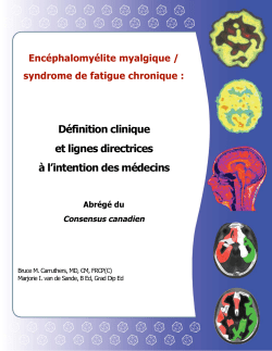 D&eacute;finition clinique et lignes directrices &agrave; l`intention des m&eacute;decins