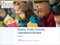 BPS Operational Review - Boston Public Schools