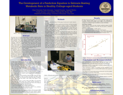 The Development of a Prediction Equation to Estimate Resting