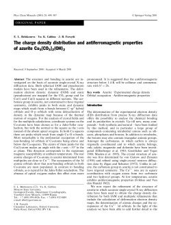The charge density distribution and antiferromagnetic