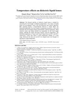 Temperature effects on dielectric liquid lenses
