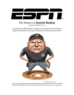 The Debate on Instant Replay