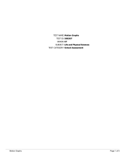 Motion Graph Questions