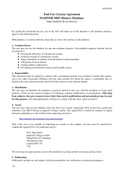 EULA - MAHNOB Databases