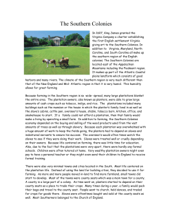 The Southern Colonies - Free Homeschool Lessons