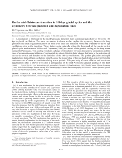 On the mid-Pleistocene transition to 100-kyr glacial