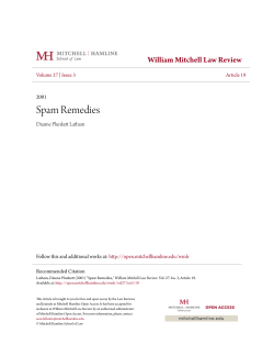 Spam Remedies - Mitchell Hamline Open Access
