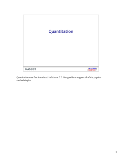Quantitation - Matrix Science