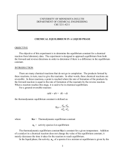 Chemical Equilibium in a Liquid Phase (PDF file)