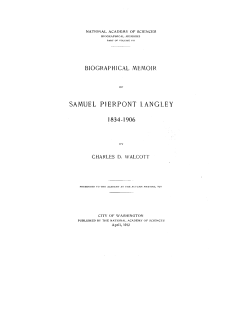 samuel pierpont langley - National Academy of Sciences