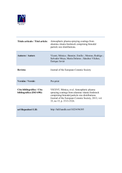 T&iacute;tulo art&iacute;culo / T&iacute;tol article: Atmospheric plasma