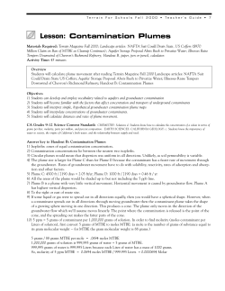 Contamination Plumes