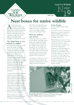 Land For Wildlife - Nest boxes for native wildlife