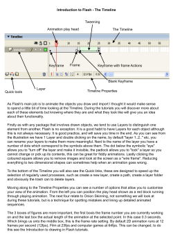 Introduction to Flash - The Timeline Layer Timeline Properties