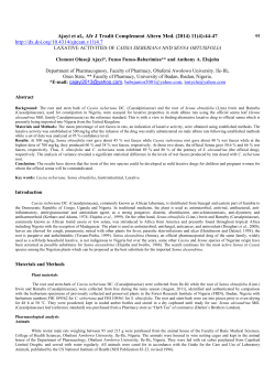 Ajayi et al., Afr J Tradit Complement Altern Med. (2014) 11(4):44