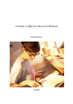 A Guide to Effective Research Methods