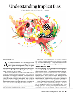 Understanding Implicit Bias: What Educators Should Know, By