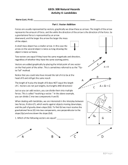 GEOL 308 Natural Hazards Activity 4: Landslides