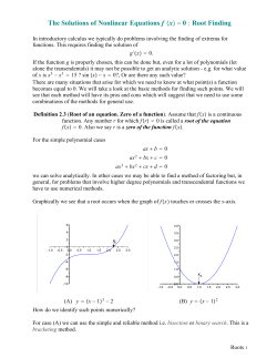 Root Finding