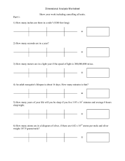 Dimensional Analysis Worksheet