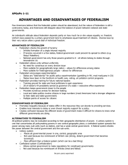 advantages and disadvantages of federalism