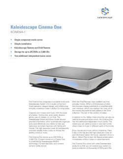 Datasheet: Kaleidescape Cinema One