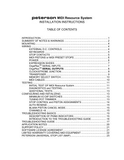 MIDI Resource System Installation 9-30-2015