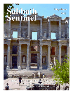 The Sabbath Sentinel - Bible Sabbath Association