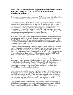 Earth Day Canada celebrates 25 years with ambitious &ldquo;crowd