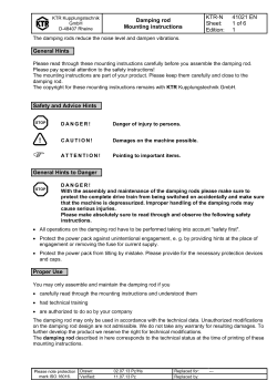 Damping rod Mounting instructions KTR