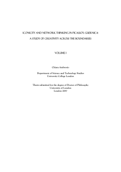 ICONICITY AND NETwORK THINKING IN PICASSO`S