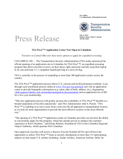 Press Release - Columbus Regional Airport Authority