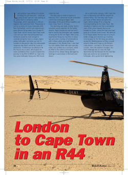 Page 32-39: London to Cape Wown in an R44