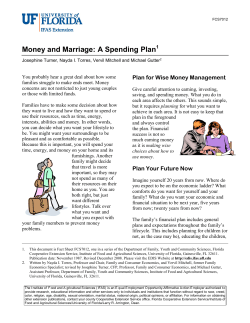 Money and Marriage: A Spending Plan