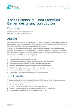 The St Petersburg Flood Protection Barrier: design and construction