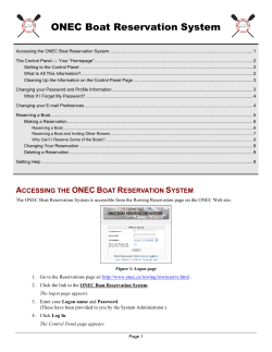 ONEC Boat Reservation System