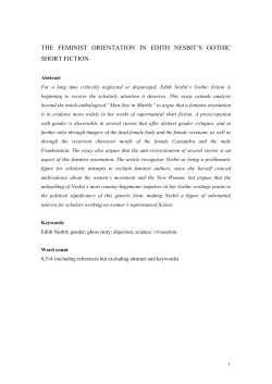 the feminist orientation in edith nesbit`s gothic short fiction