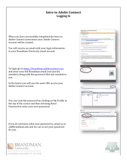 Intro to Adobe Connect