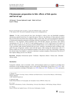 Chromosome preparation in fish: effects of fish species and larval age