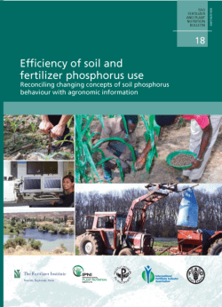 Efficiency of soil and - Food and Agriculture Organization of the